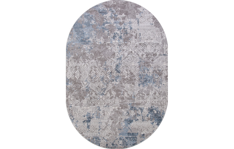 Ковер 03851A - BLUE / BLUE - Овал