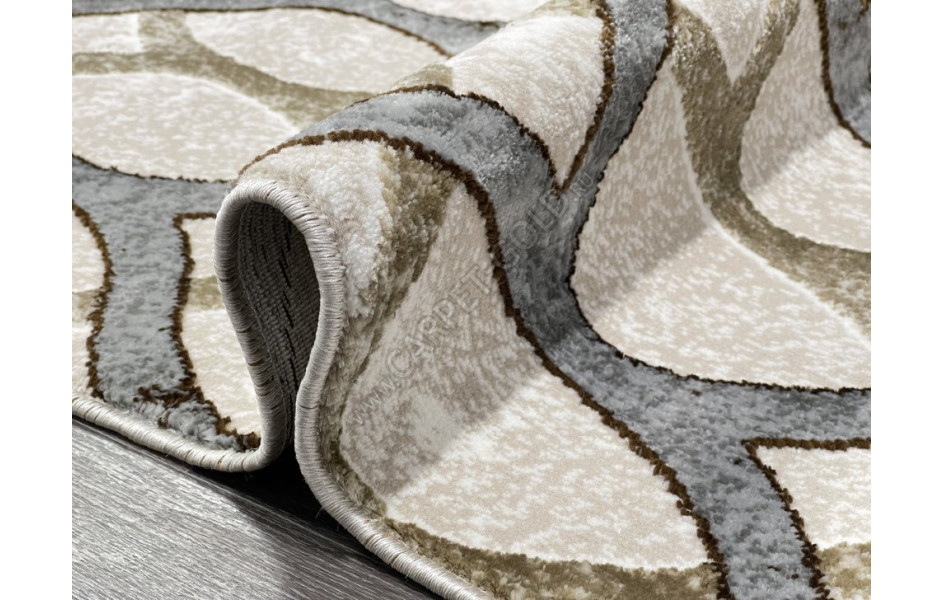 Турецкий ковер 40383B_COKME BEJ / ACIK GRI ОВАЛ