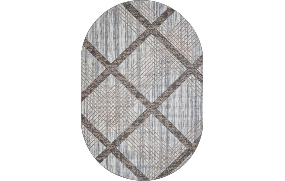 Ковер F351 - CREAM-BLUE - Овал - коллекция SIERRA
