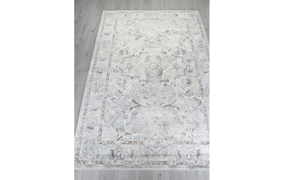 Ковер MP04 - CREAM-BLUE - Прямоугольник - коллекция IRIS